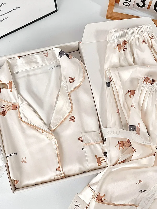 2026-spring-summer-ladies-ice-silk-thin-short-sleeve-shorts-home-clothes-three-piece-set-breathable-cool-feeling-sleepwear