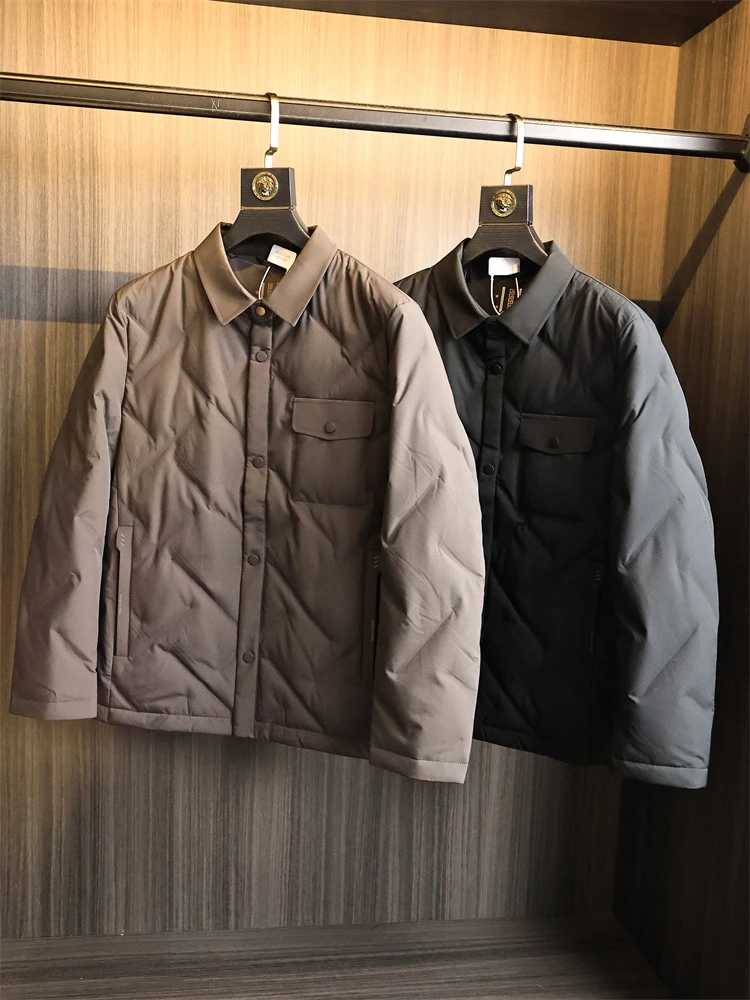 

Lightweight Faionable Men's down Jaet Stand Collar Commuter Sle Pred Ss Autumn Winter Busin Casual Polyester F...