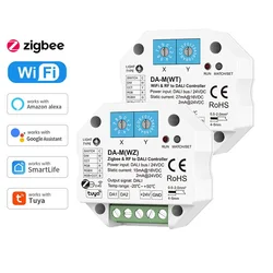 Tuya wifi zigbee daliコンバーター調光器コントローラーdc 24v dim cct rgb rgbw rgb + cctストリップスマートライフアプリf alexa google/dali bus