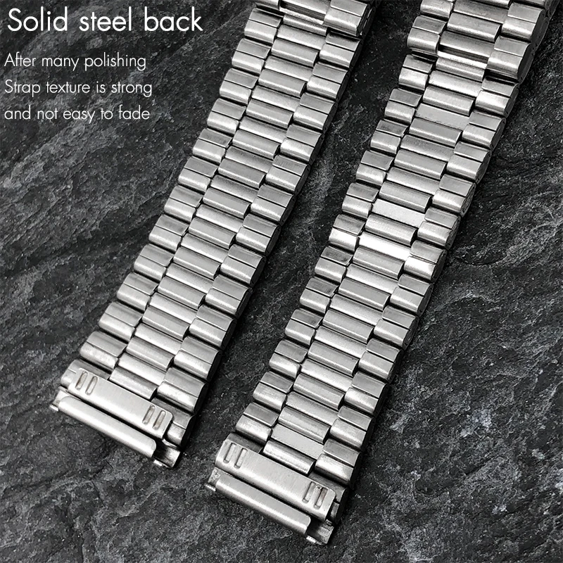 Stainless Steel Watchband 10mm 12mm 14mm 16mm 18mm 20mm for Tissot MIDO SEIKO Citizen Casio Silver Rose Gold Black Watch Strap