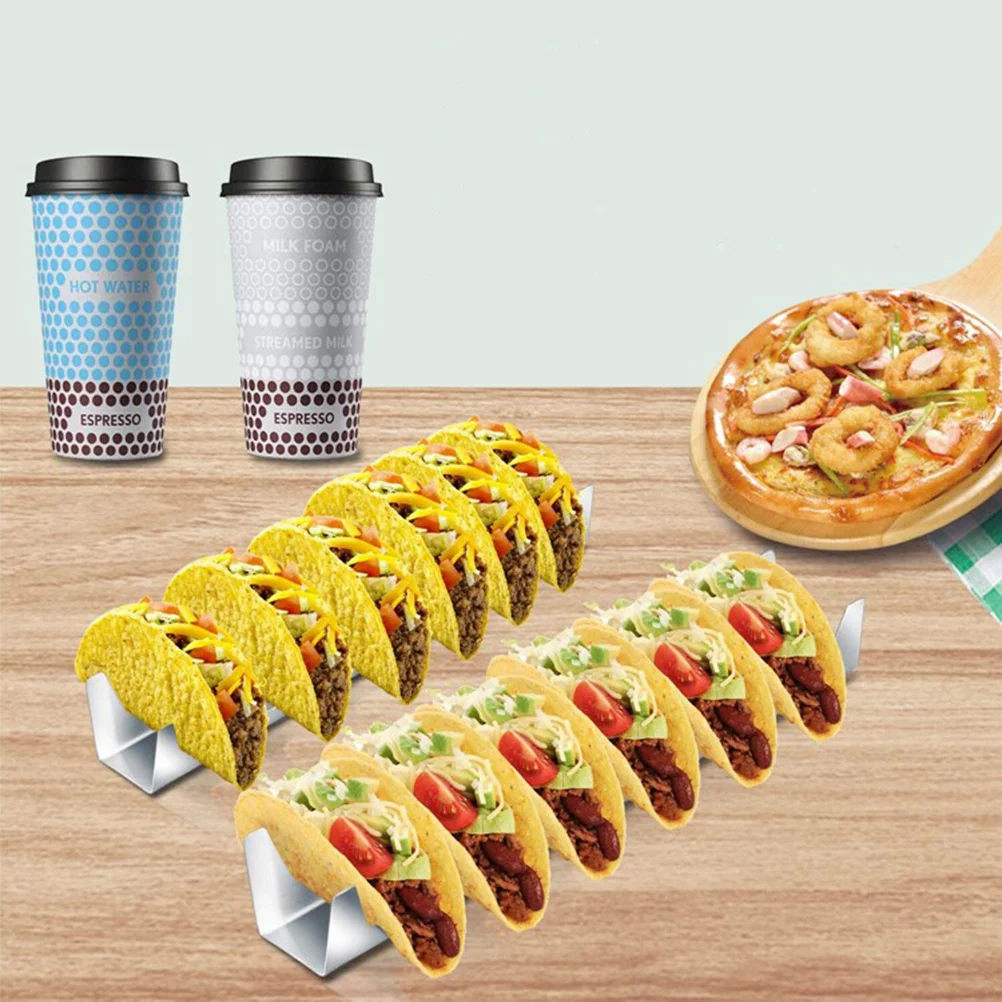 

Stainless -Shaped Pancake Rack For Home Store, Taco Stand Holder, Mexican Food Serving Tool, Kitchen Gadget Accessory