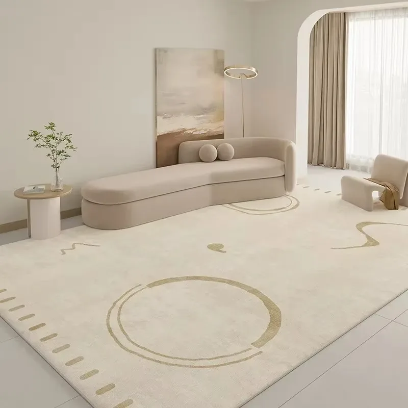 Cream Style Area Rug, Decorative Floor Mat for Living Room Sofa Coffee Table Bedroom