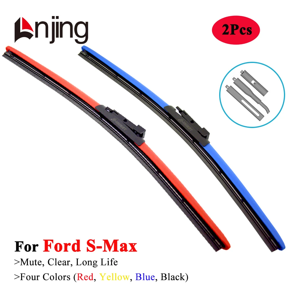 

LNJING Colorful Wiper Blades For Ford S-Max CJ WA6 MPV 2006 2008 2010 2013 2015 2018 2019 2020 2021 2022 2023 2024 Car Accessory