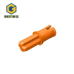 Gobricks-10 ladrillos para piezas, eje técnico 1 con pasador con crestas de fricción en sentido largo, Compatible con 43093 piezas de Juguetes