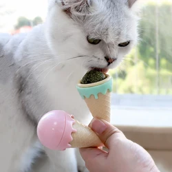 Ice Cream Cat Mint Two Color Toys Self High Grinding And Teeth Cleaning Pet Zhuanzhuan Le Sweet Cone Kitten To Relieve Bored