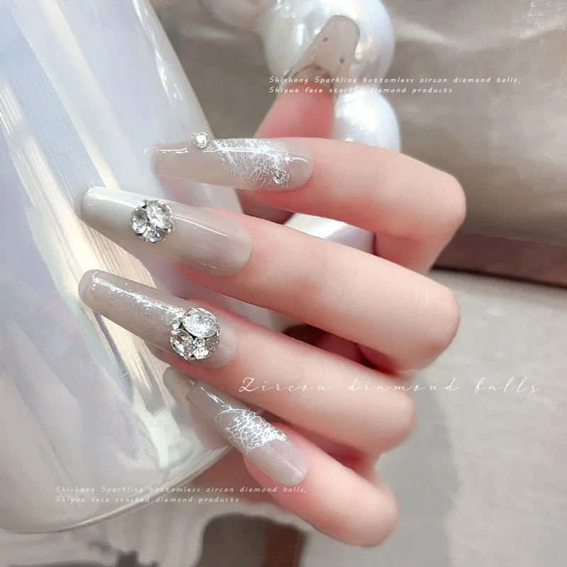 스파클 파일 라인 석 공 폭발 3D 라운드 볼 드릴 반짝이 지르콘 네일 아트 장식 매니큐어 도구 액세서리 도매
