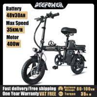 ebike 400W 48V 30AH Adult Fat Tire electric bike Folding Electric Bicycle City Commuter Electric Bike Urban Ebike