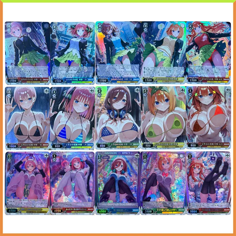 

Аниме Weiss Schwarz DIY ACG Nakano Ichika Nino Miku Yotsuba Itsuki игрушки для мальчиков игра преломление коллекционные карты подарок на день рождения
