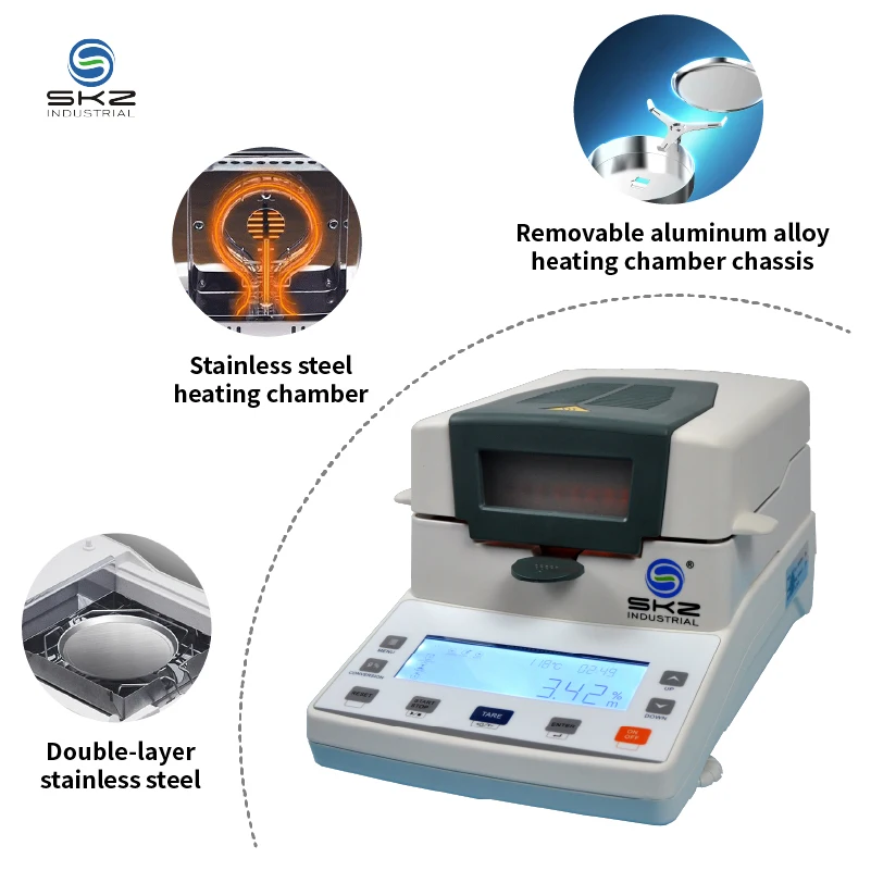 Digital LCD Display Halogen Moisture Meter 0.01g Coconut Oil Moisture Analyzer