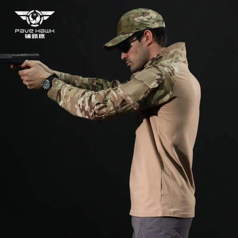 High Quality US Army Combat Uniform Military Shirt Cargo Multicam Airsoft paintball Tactical Cotton Clothes Tops for Men