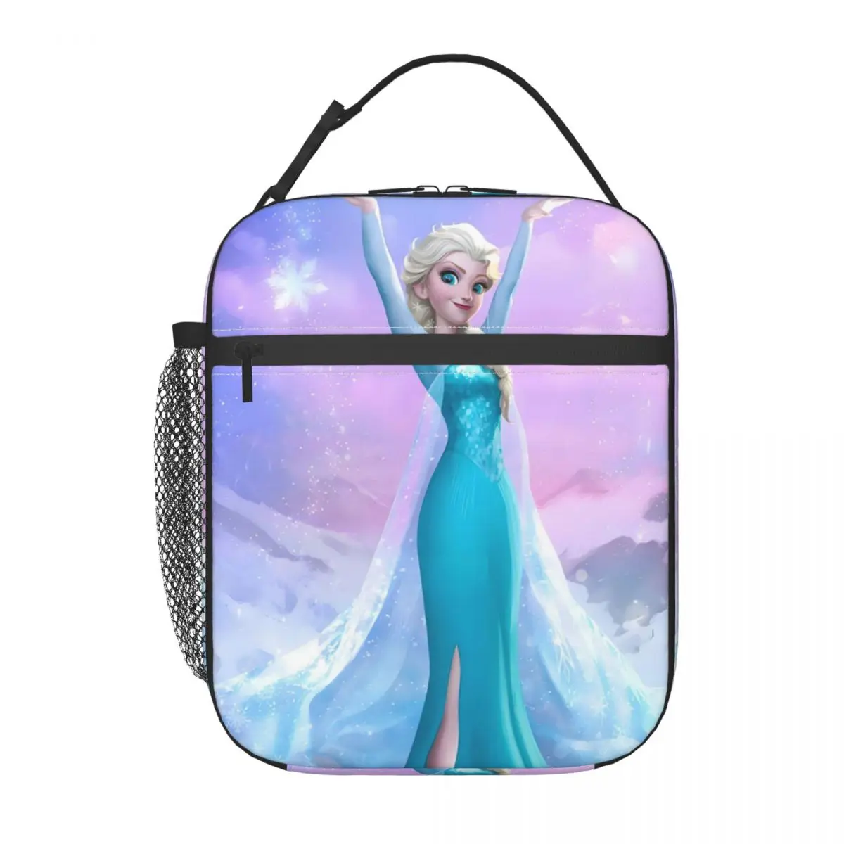 

Custom Frozen Beautiful Insulated Lunch Bag for Camping Travel Food Superpowers Resuable Thermal Cooler Lunch Box Women Kids