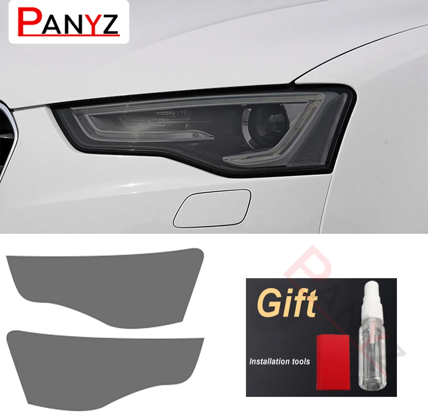

2Pcs Deluxe Car Headlight Film Vinyl Transparent Black TPU Protective Sticker for Audi A5 8T 8F 8W6 S5 RS5 2012-2021 Accessories