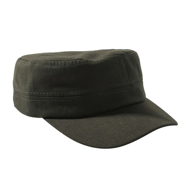 1PC Mode Männer Frauen Fünf Farben Unisex Einstellbar Klassischen Stil Plain Flache Vintage Armee Hut Kadett Militär Patrol Cap – Detail 29
