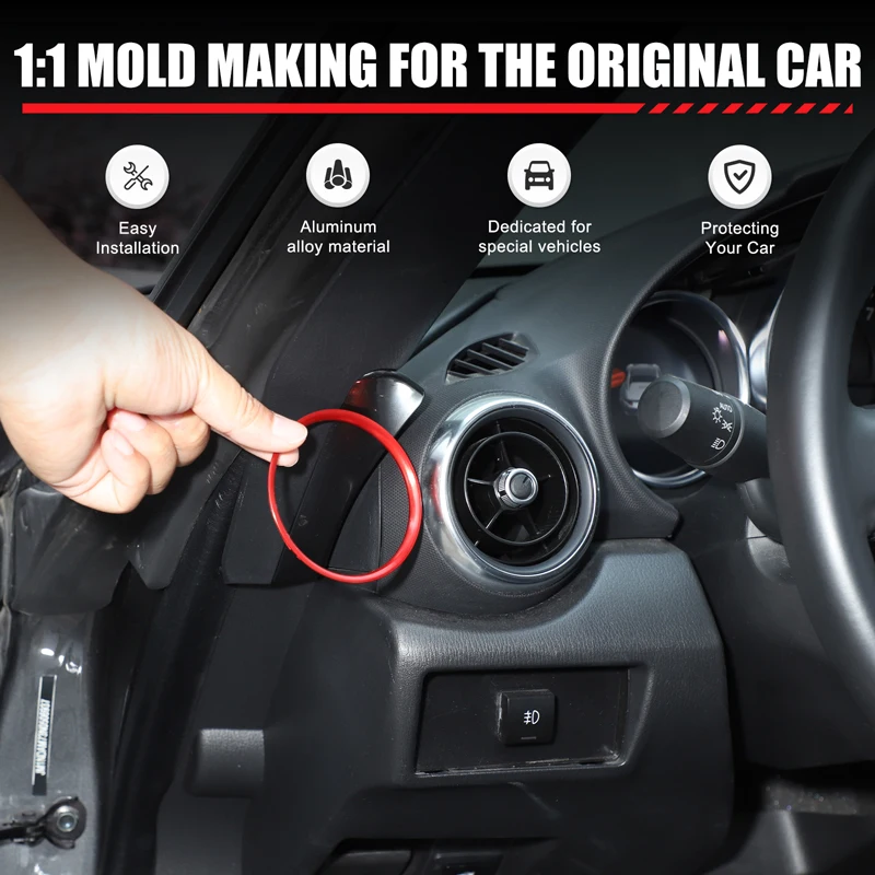 For Mazda MX 5 CX3 Mazda 2 RF ND 2016-2026 Car Central Control Air Conditioner AC Vent Outlet Ring Trim Interior Accessories