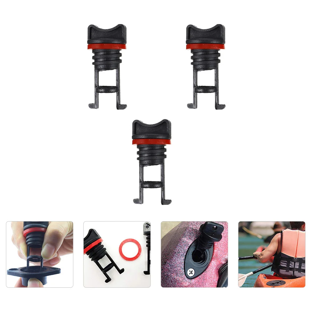 

3 Pcs Kayak Drain Plug Thread Boat Plugs Hull Stopper Nylon Scupper Bung Cell Phone Canoe Holes