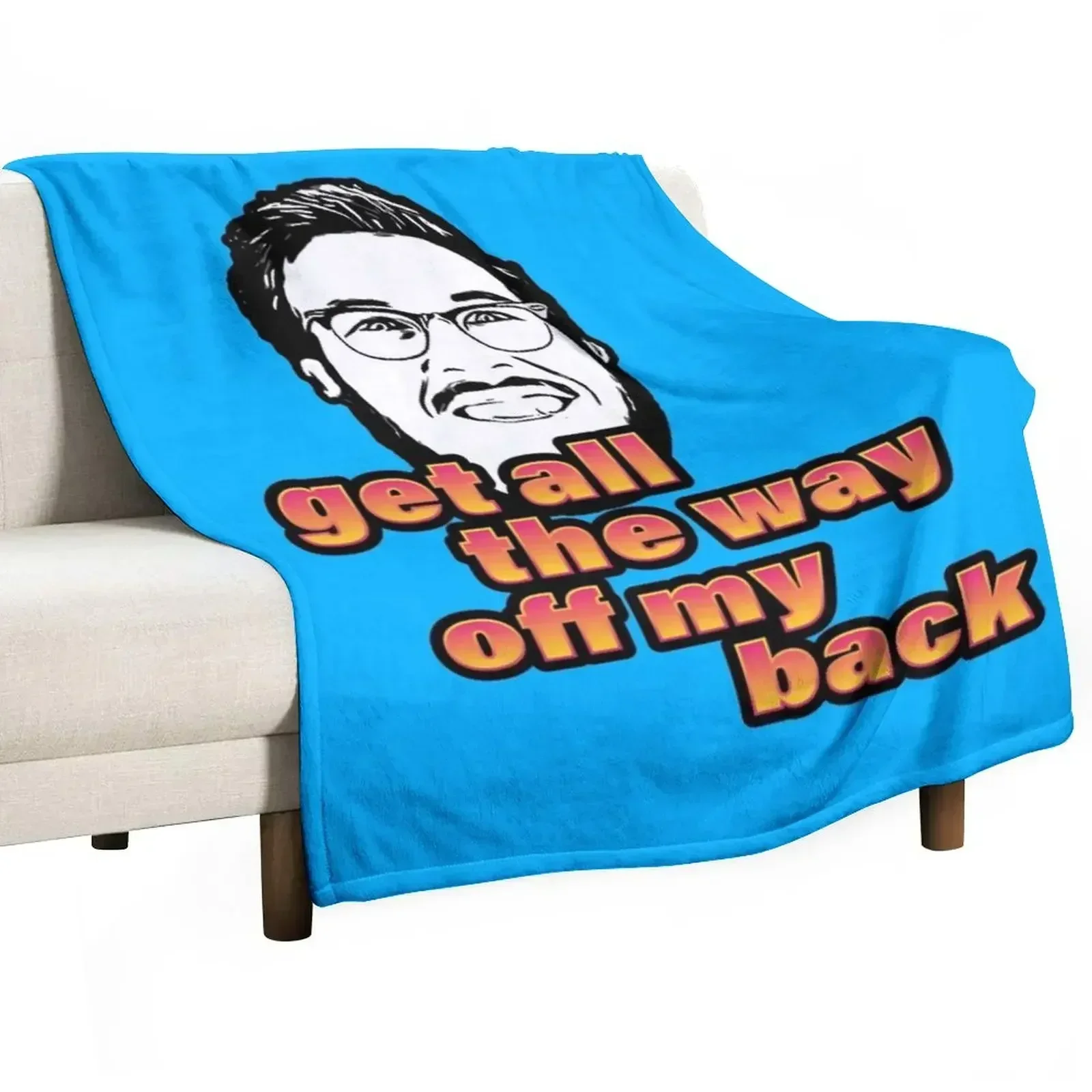 Pitch Meeting - Get all the way off my back - PINK YELLOW Throw Blanket Luxury Flannels Bed linens wednesday Heavy Blankets