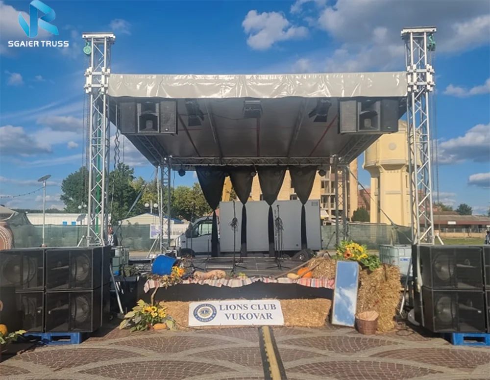 

Aluminum Alloy Foldable Portable SquareT Russ System For Event Stage With Spigot Bolt Connector