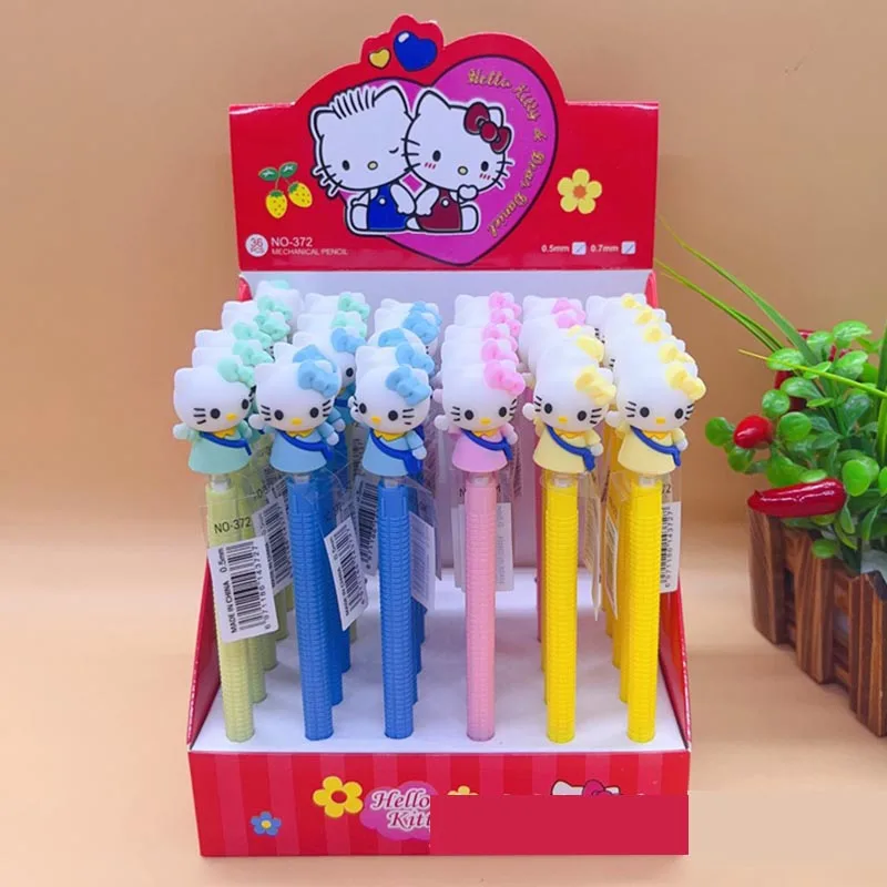 36pcs/lot Kawaii Sanrio Kitty Mechanical Pencil Cute 0.5MM Drawing Writing Automatic Pen School Supplies