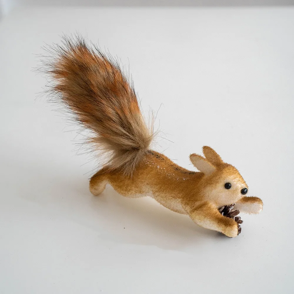 

DIY Christmas Tree Decorations Foam Light-weight Xmas Tree Hanging Ornaments Small Toy Simulated Squirrel Pendant Home Party