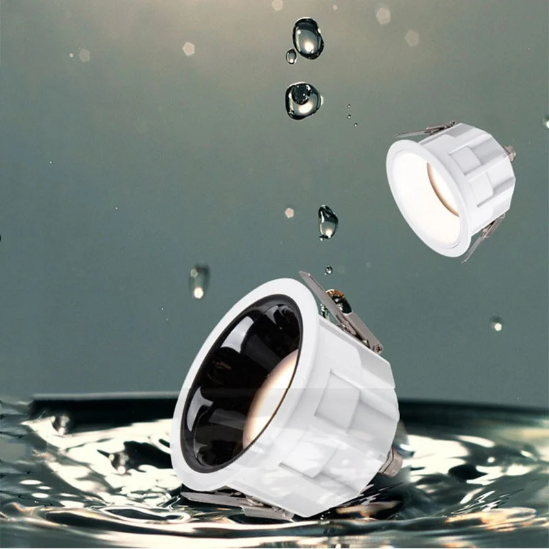 

IP65 Waterproof Downlight 7W 10W 12W Recessed Anti-Glare LED COB Spot light 75mm Cut-Out AC85-265V For Kitchen, Bathroom, Toilet