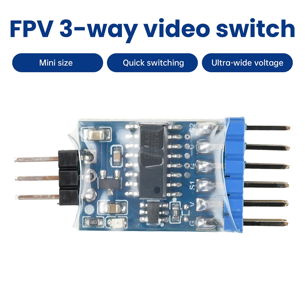 PWM Video Switch Module DC 5-12V 2/3 Channel for FPV Crossover Camera Switcher Video Switcher for Drone Racing