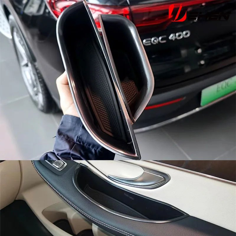 For Mercedes Benz EQC Class EQC350 EQC400 Car Accessories Door Handle Glove Storage Box Organizer Tray Holder