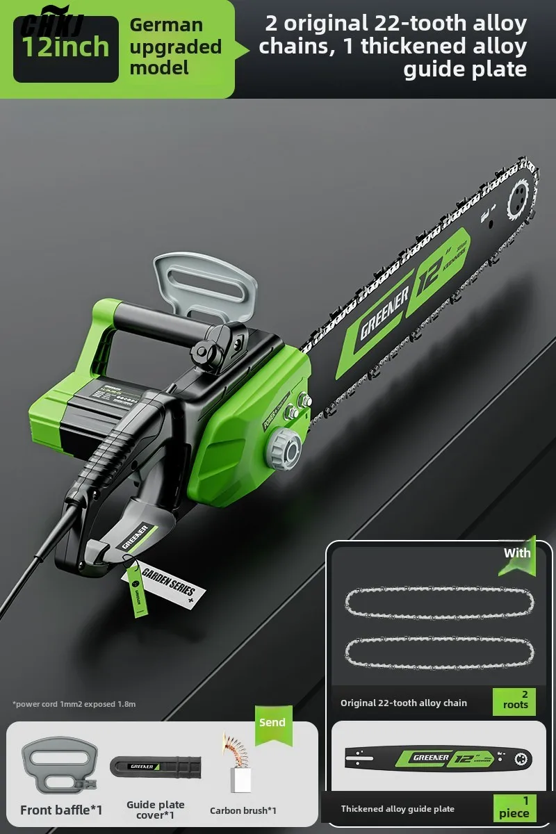 CHKJ 220V Handheld Electric Chainsaw with High Power for Wood Cutting