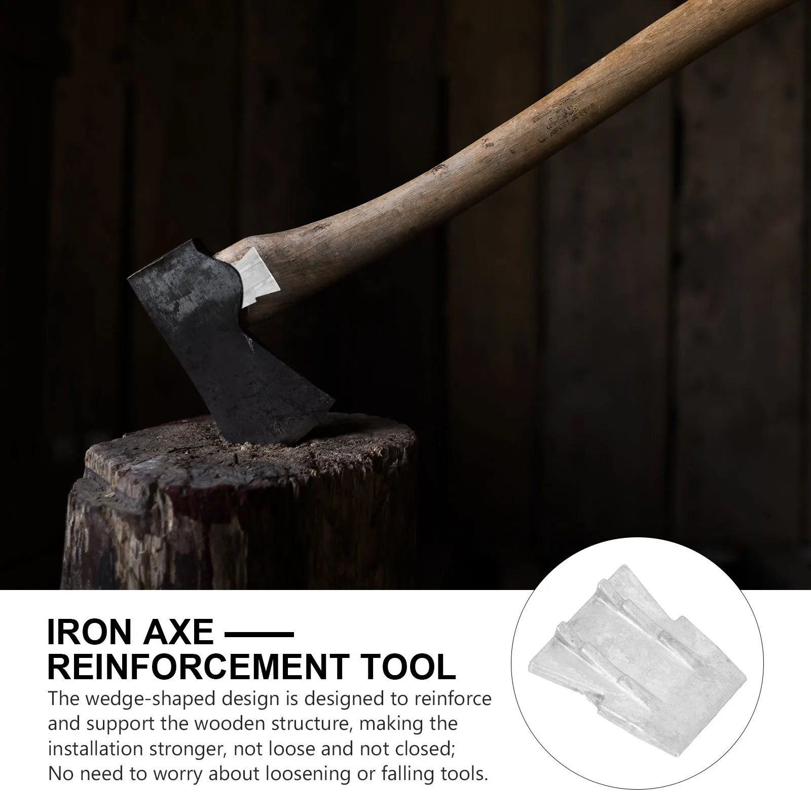 

4pcs Iron For Hammer Handle Fixing Multifunctional Reinforcing Wedge Installation Accessories Repair Tool Outdoor Use