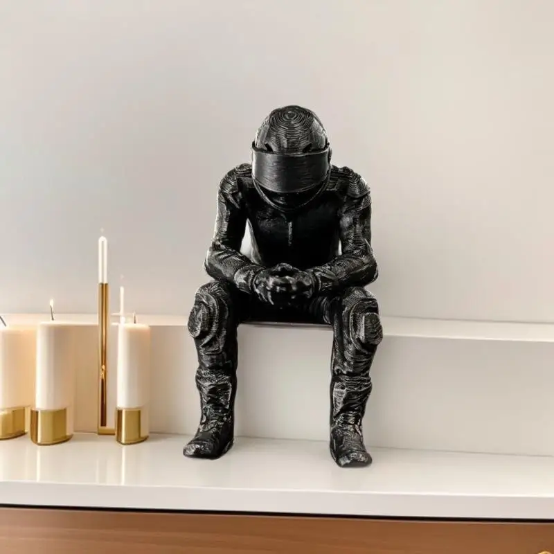 -Creative Racing Style Seated Figurine 3D Printed Miniature Home Desk Ornament For Bedroom Gaming Room Home Decor Gifts