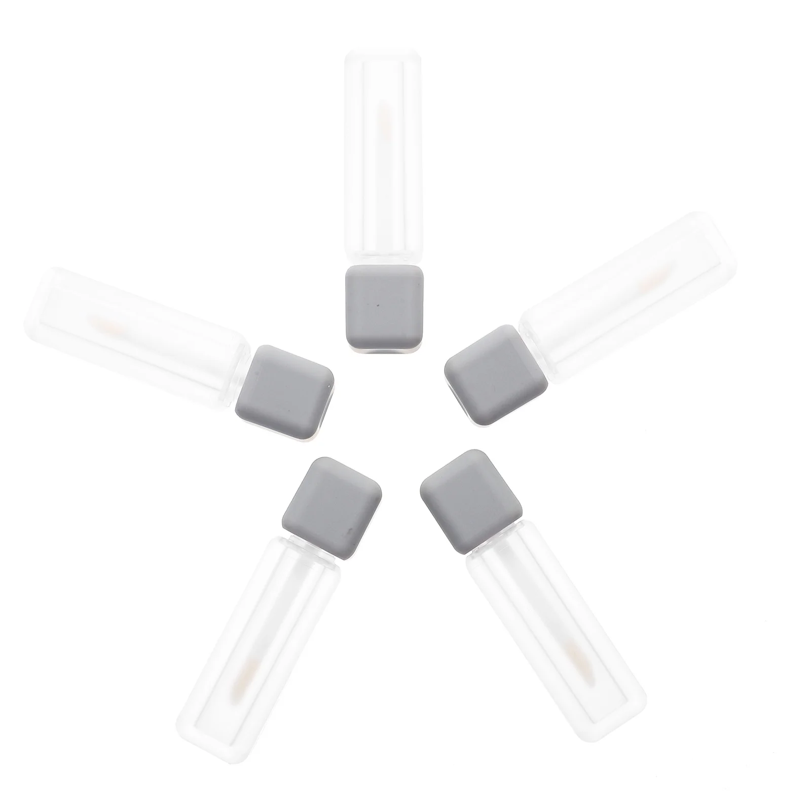 5 قطعة أنابيب ملمع الشفاه الأسطوانية غطاء مانع للتسرب زجاجات صغيرة قابلة لإعادة الملء السفر استخدام أنابيب بلسم الشفاه زجاجات أحمر الشفاه الصغيرة #3