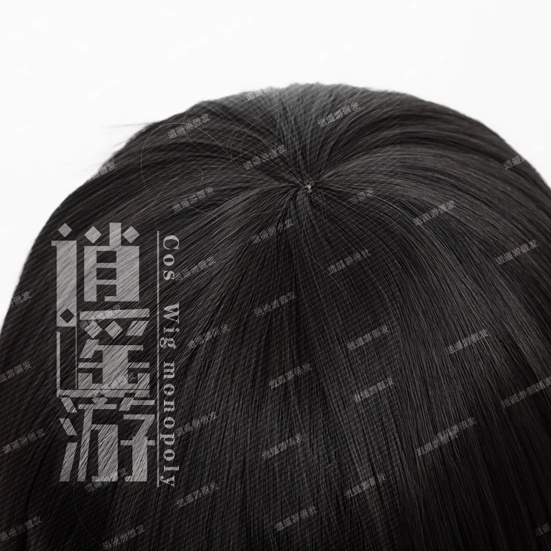 Perruque de Cosplay attaque sur Titan Mikasa Ackerman, Simulation du cuir chevelu, cheveux noirs, cadeau d'halloween