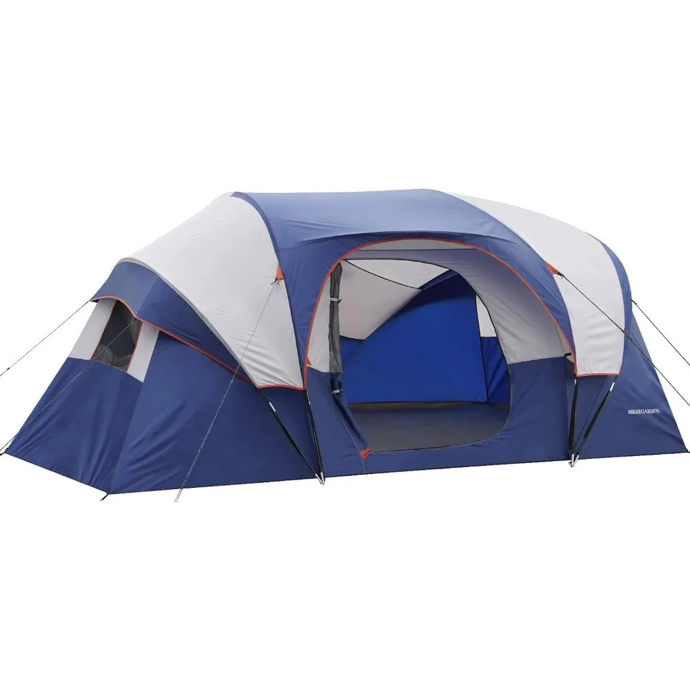 

Camping Tent for 10 Person, Portable Easy Set Up, Windproof Fabric Dome Tents, Family Camping Tent