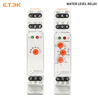 ETEK relé de nivel de agua interruptor de flotador 24-240VAC/DC relé de monitoreo de Control de nivel de líquido electrónico 5A tipo 3 perilla de trabajo EKR8