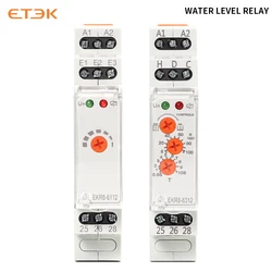 ETEK Water Level Relay Float Switch 24-240VAC/DC Electronic Liquid Level Control Monitoring Relay 5A Type 3 Knob Working EKR8