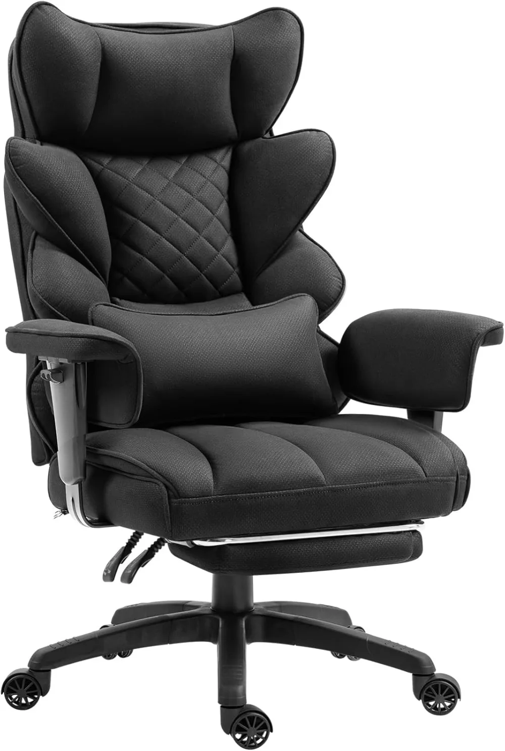 Big and Tall Office Chair with Pocket Spring Cushion and Lumbar Support,High Back Computer Gaming Chair with Adjustable