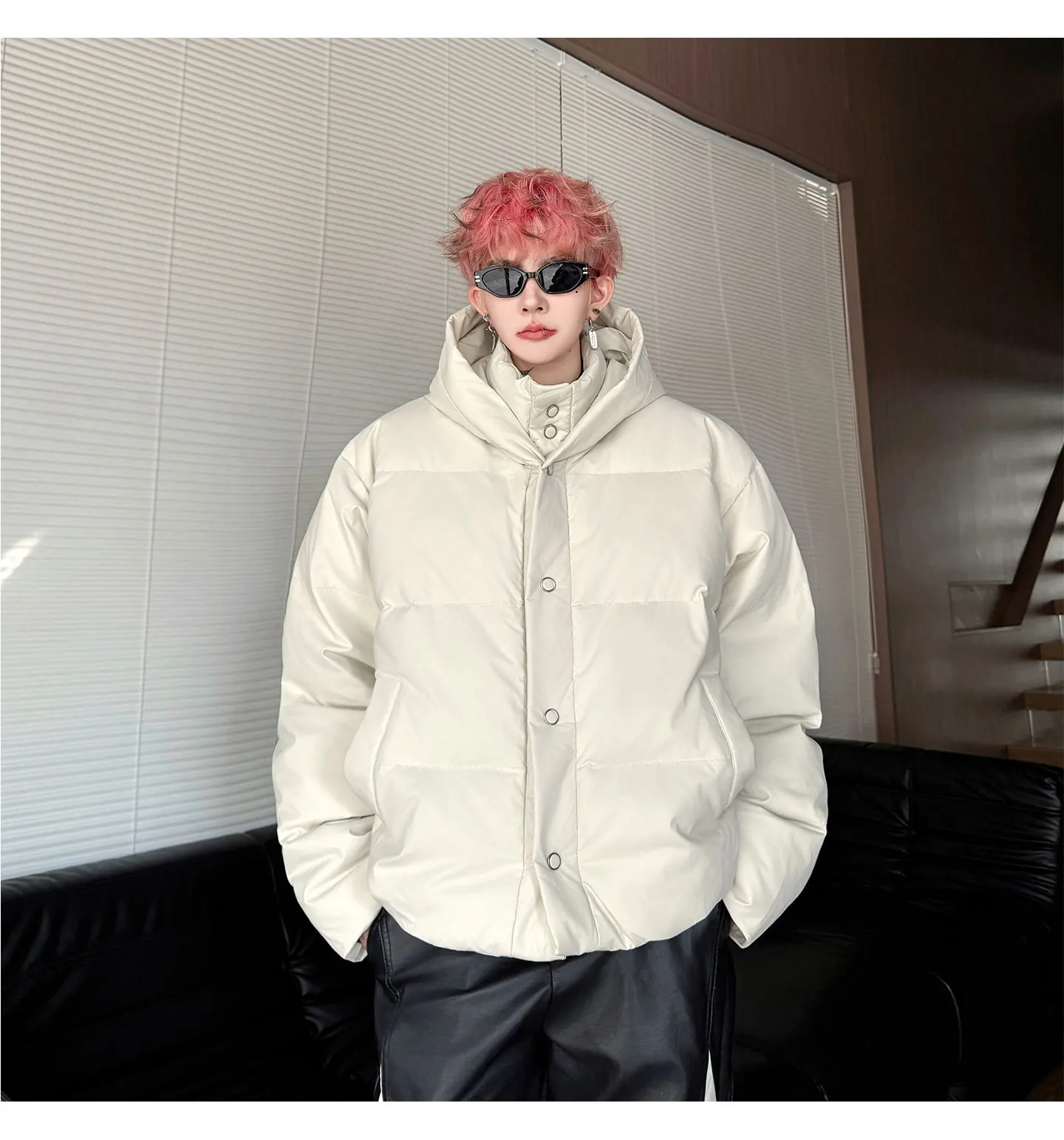 2025 Winter High-ranking Two Fake Items Hooded Padded For Man Small Crowd Multilayered Structure Design Keep Warm Coat