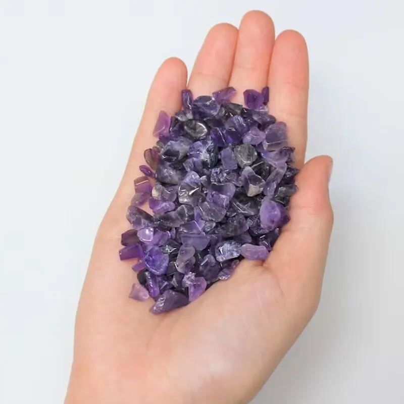 100g Amethyst/Colorful Fluorite/Botswana Agate Semi Tumbled Gemstone Mini Chips 5 - 8mm