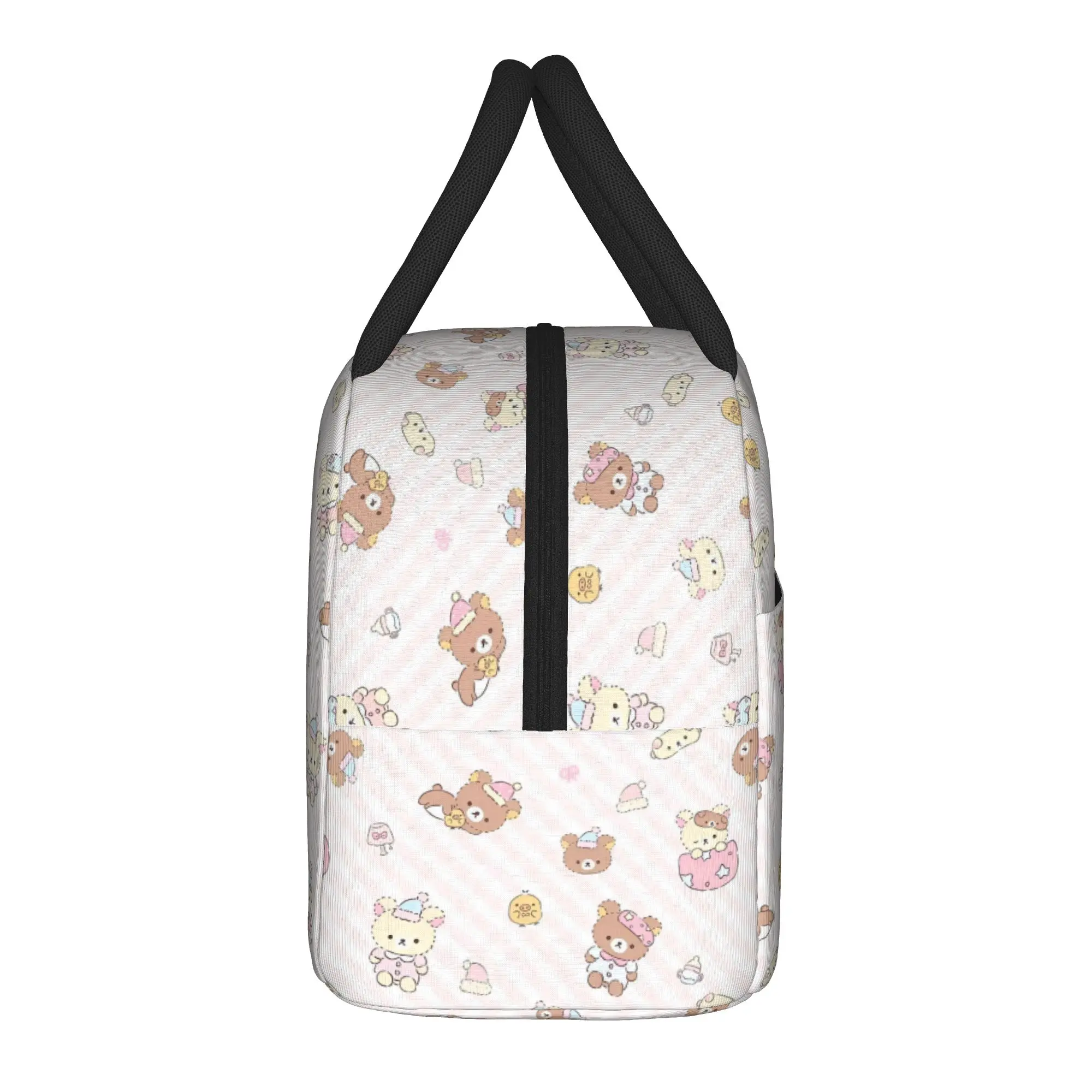 Kawaii Bear Rilakkuma Cartoon Insulated Lunch Bag High Capacity  Lunch Container Cooler Bag Lunch Box Tote College  Food Bag