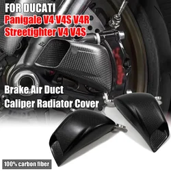 Motorcycle Front Brake Air Ducting Caliper Radiator Cover For DUCATI PANIGALE V4 V4S Streetfighter V4/S Carbon Fiber Accessories