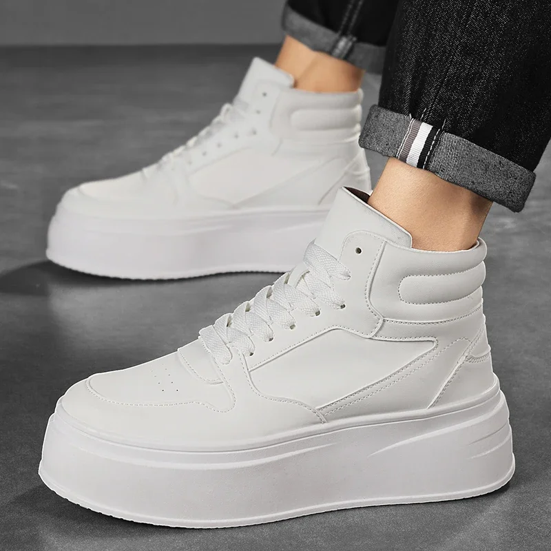 Casual Sneaker Skateboard Non-Slip Loafers Men\'s Sneakers Shoes for Men Thick Bottom Soft and Comfortable Sports and Leisure