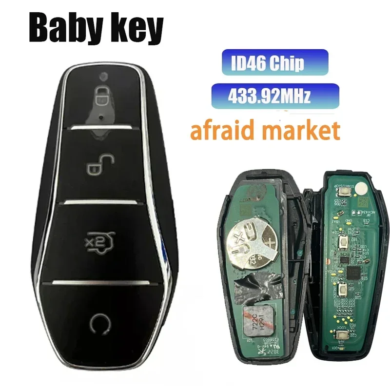 NH key  for BYD Qin PLUS DM-i Qin PLUS EV Yuan PLUS SON 433.92MHz ID46 ChipRemote Key