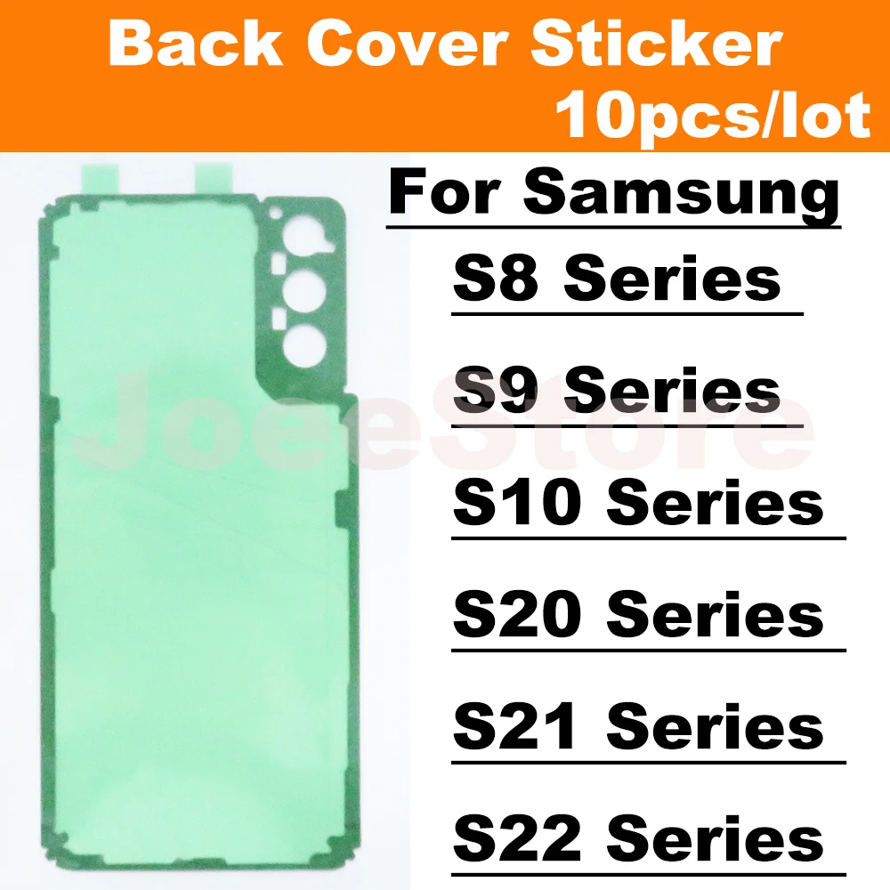 10pcs Back Battery Cover Door Sticker Adhesive For Samsung Galaxy S22 S21 S20 S10 S9 S8 Plus Ultra FE Back Waterproof Tape Glue