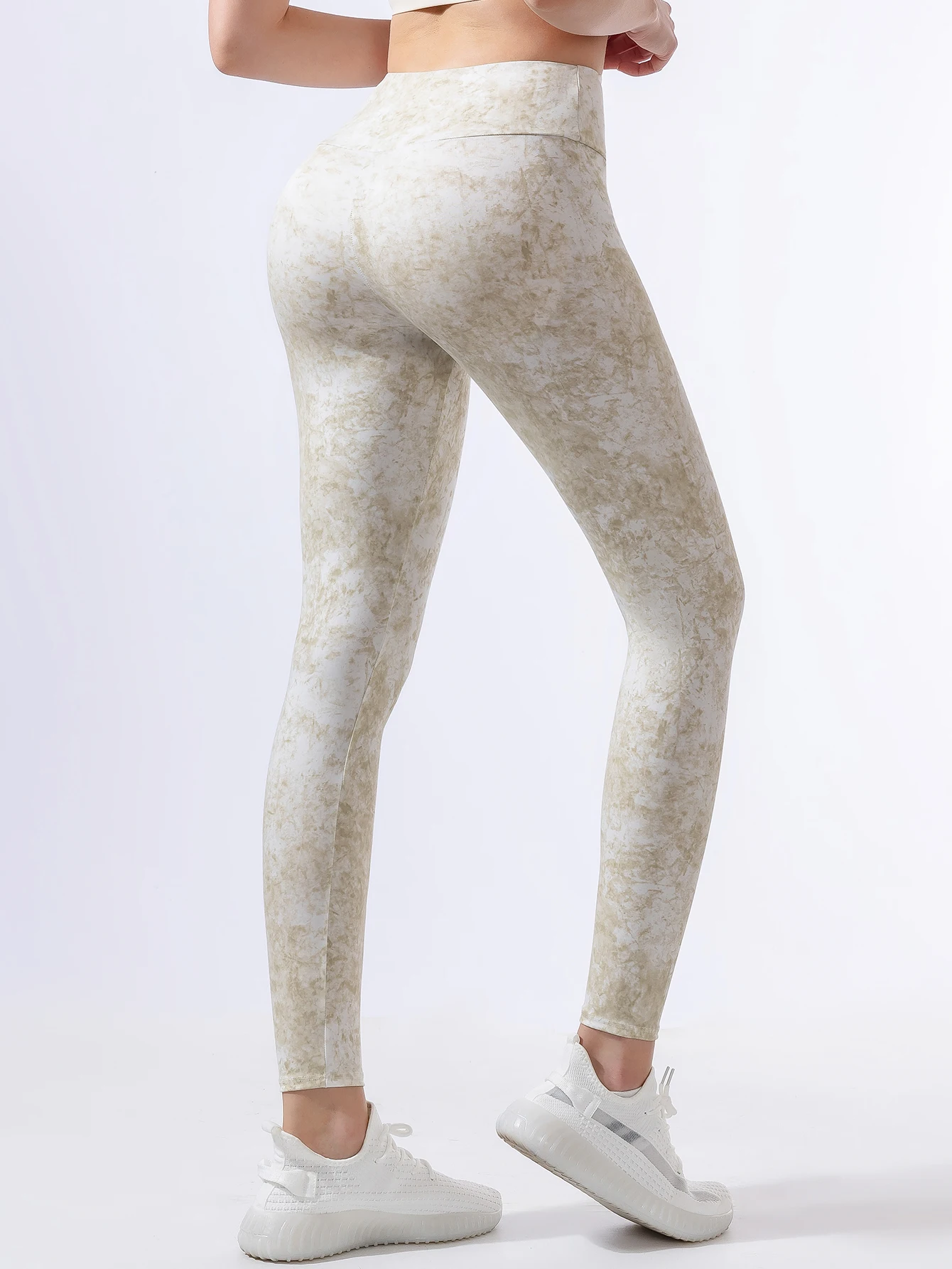 Kleurrijke leggings voor dames negen-inch bedrukte stretch skinny broek met hoge taille dunne lente- en zomerlange broek