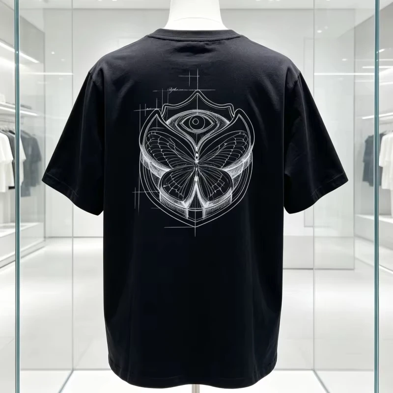 2026 Neues Retro Tomorrowland Elektronisches Musikfestival Muster T-Shirt Herren Sommer Baumwollkleidung Kurzarm-Oberteil Unisex – Detail 5