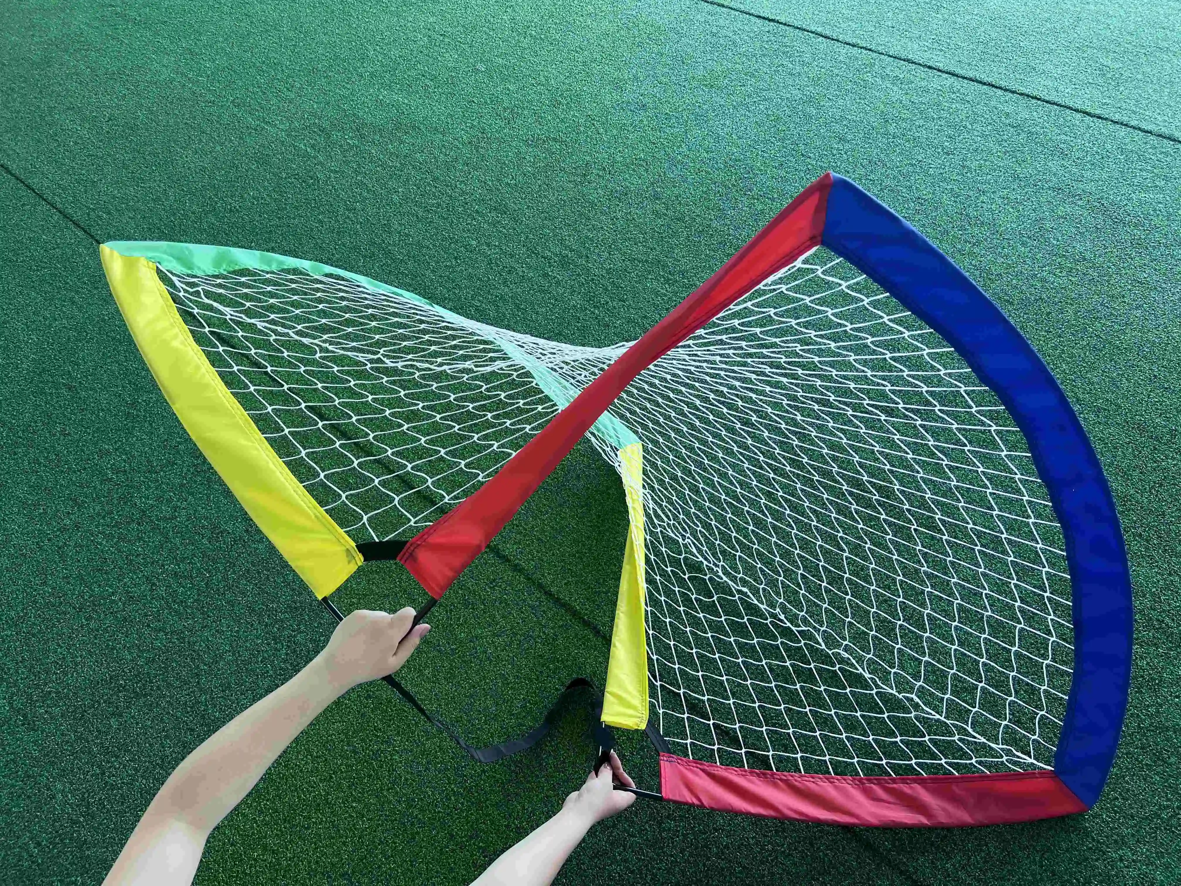 도매 120 X 80cm 휴대용 팝업 어린이 축구 골대 접이식 훈련 장비