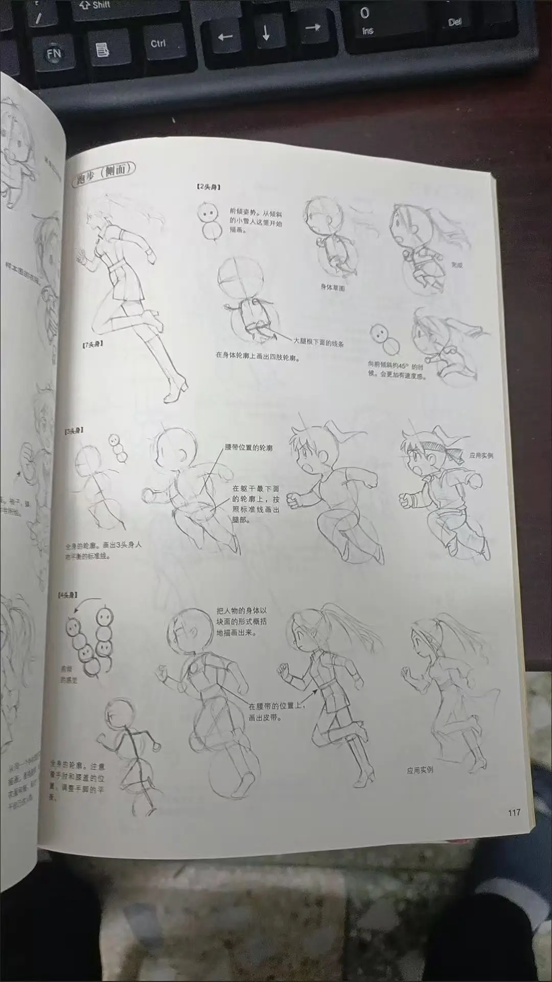 Técnicas de esboço super em quadrinhos Compartimento da cabeça ao corpo