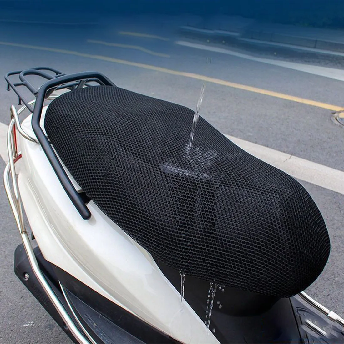 Breathable 3D Mesh Motorcycle Seat Cover Anti-Slip Four Season Motorbike Scooter Seat Covers Cushion Accessories M/L/XL/XXL/XXXL