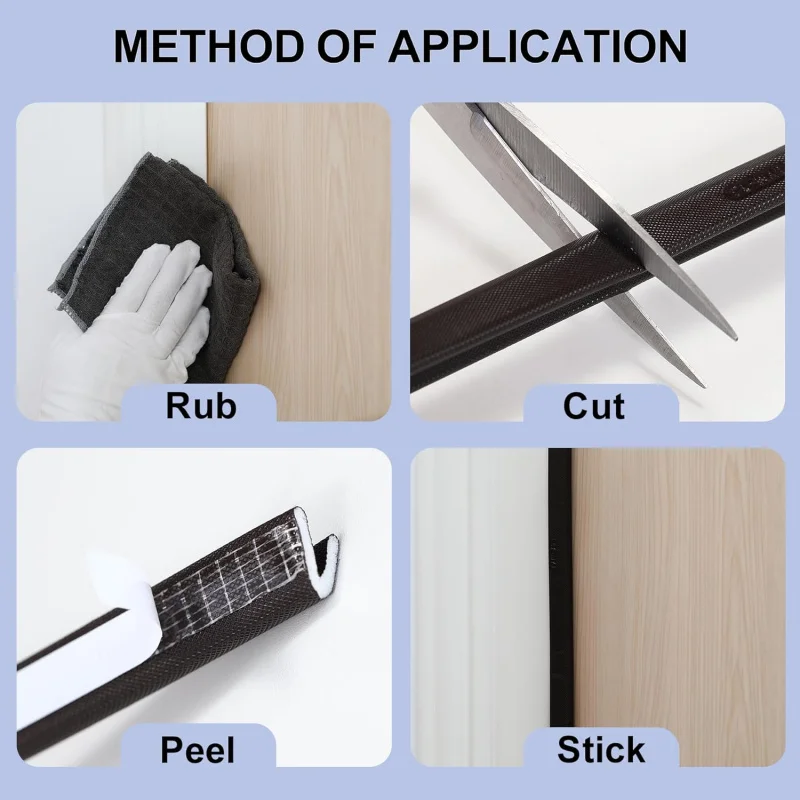 شريط عازل ذاتي اللصق على شكل حرف V، 236.4 لتر × 0.45 ساعة، باب سدادة مسودة السير الوقائي، فجوات النافذة - مقاوم للغبار، عازل للصوت #6