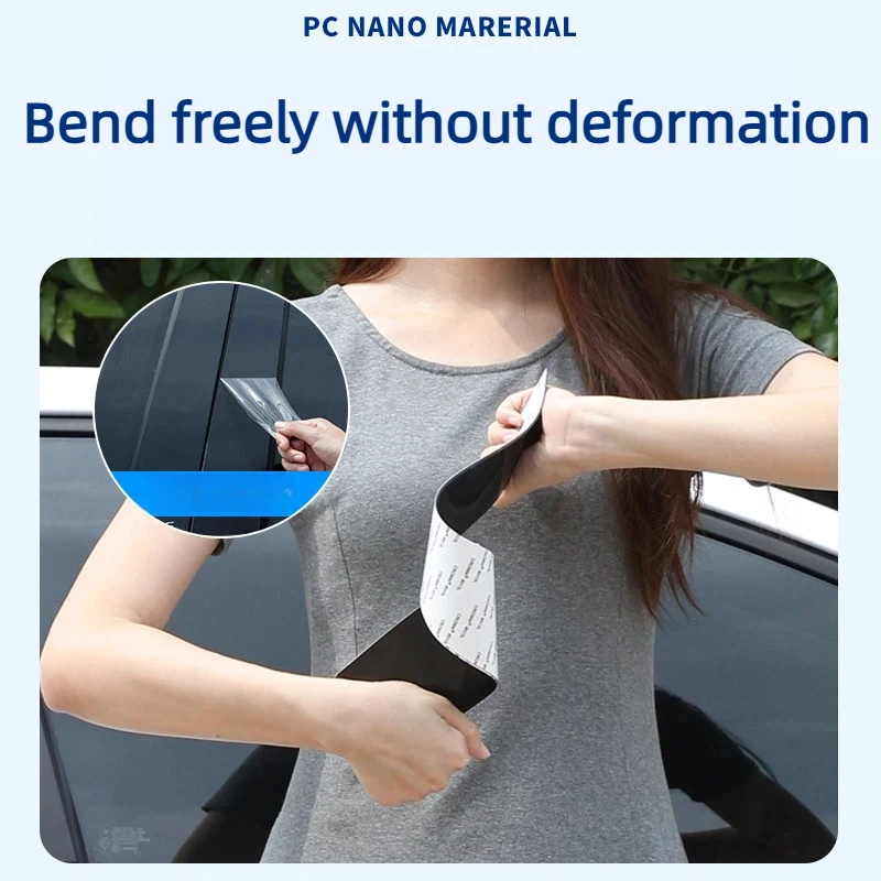 Fit For Honda Civic 2012 2013 2014 2015 Glossy Black Pillar Post Door Window Moulding Trims Cover Stickers Decor Accessories view 3