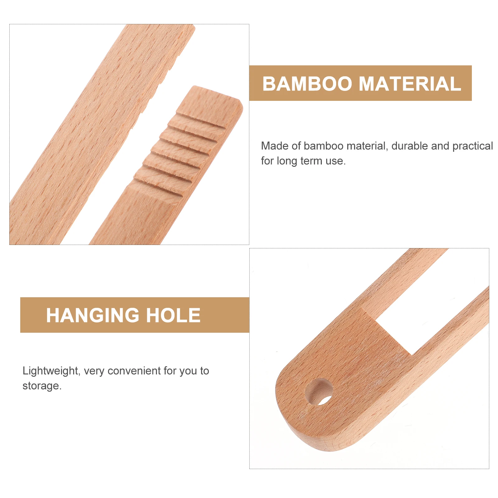 

Bamboo Food Clip Eco Friendly Kitchen Tool for BBQ Grilling Steak Vegetable Toaster Bread Tongs Serving Utensils
